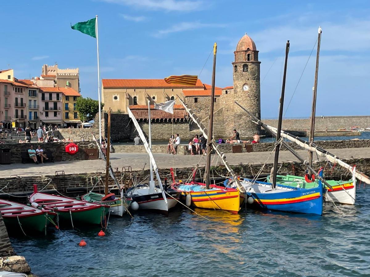 Azur-Les Pieds Dans L'Eau-Vue Sur Mer Et Clocher De Collioure En Toile De Fond - Wifi Fibre- Parking Couvert Exterior foto